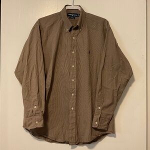 Ralph Lauren “Blake” Men’s Brown Button Up Shirt Size Large